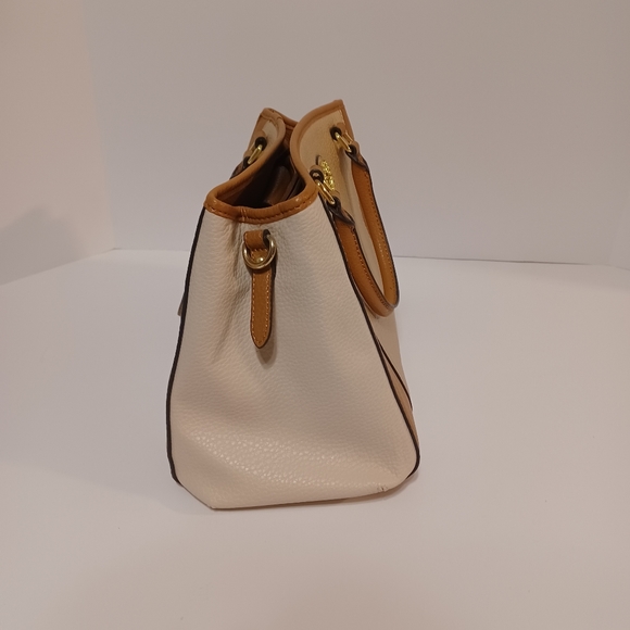 Anne Klein Purse Never Used Tan Cream Gold Accent Hardware Missing Long Strap - Picture 4 of 11